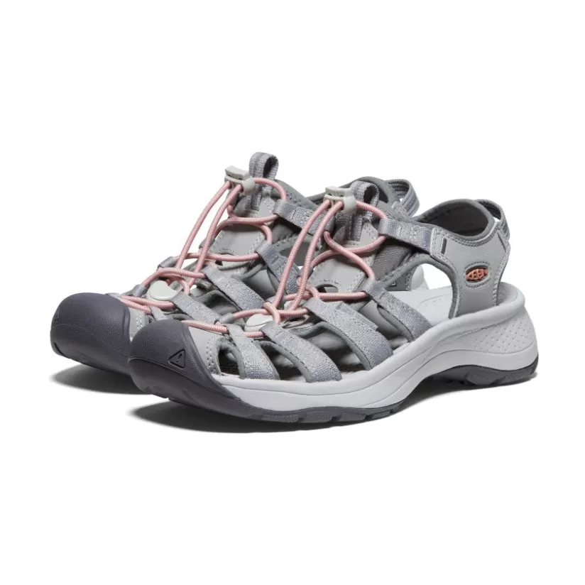 Shop KEEN Astoria West Sandal Pour Femme   |   Grey/Coral