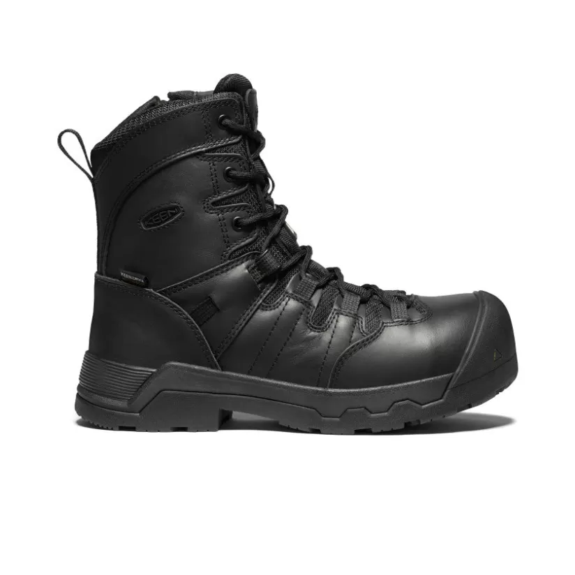 Store KEEN CSA Oshawa+ 8" Side Zip Boot (Carbon-Fiber Toe) Pour Femme   |   Black/Black