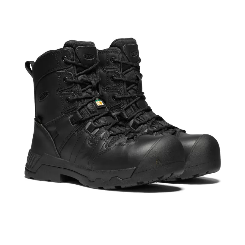 Store KEEN CSA Oshawa+ 8" Side Zip Boot (Carbon-Fiber Toe) Pour Femme   |   Black/Black
