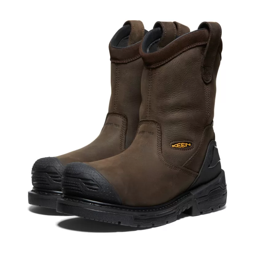 Discount KEEN CSA Philadelphia Wellington Waterproof (Carbon-Fiber Toe) Pour Homme   |  Cascade Brown/Black CascadeBrown/Black