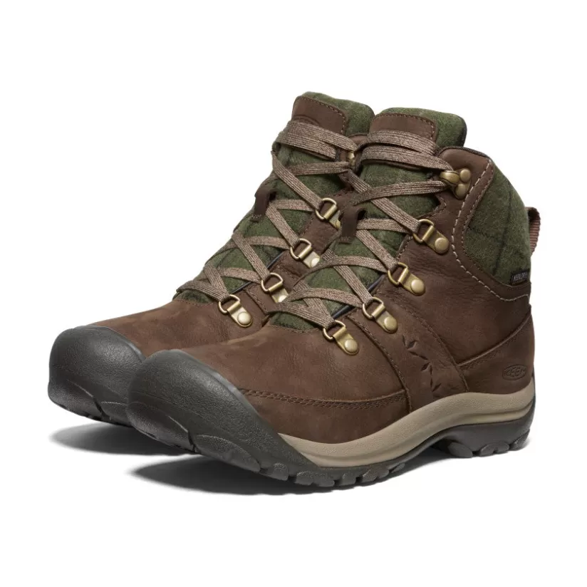 Best Sale KEEN Kaci III Winter Waterproof Boot Pour Femme   |  Dark Earth/Green Plaid DarkEarth/GreenPlaid