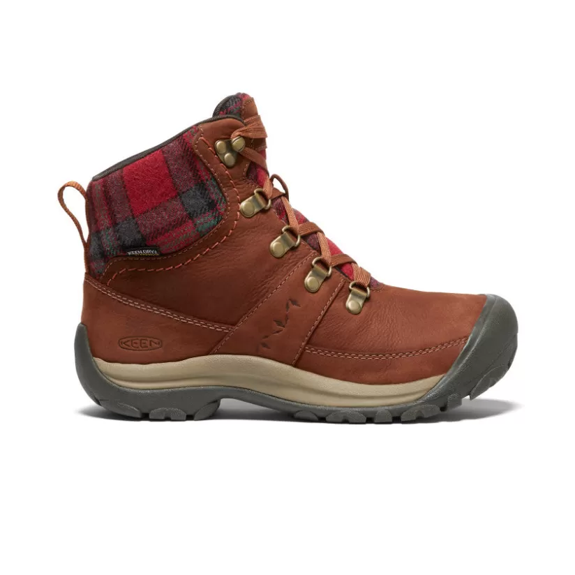 Outlet KEEN Kaci III Winter Waterproof Boot Pour Femme   |  Tortoise Shell/Red Plaid TortoiseShell/RedPlaid
