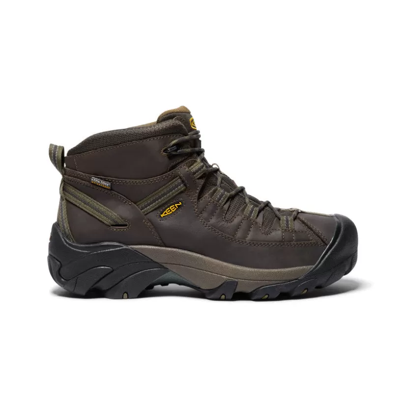 Best Sale KEEN Targhee II Mid Waterproof Hiking Boots Pour Homme   |  Canteen/Dark Olive Canteen/DarkOlive