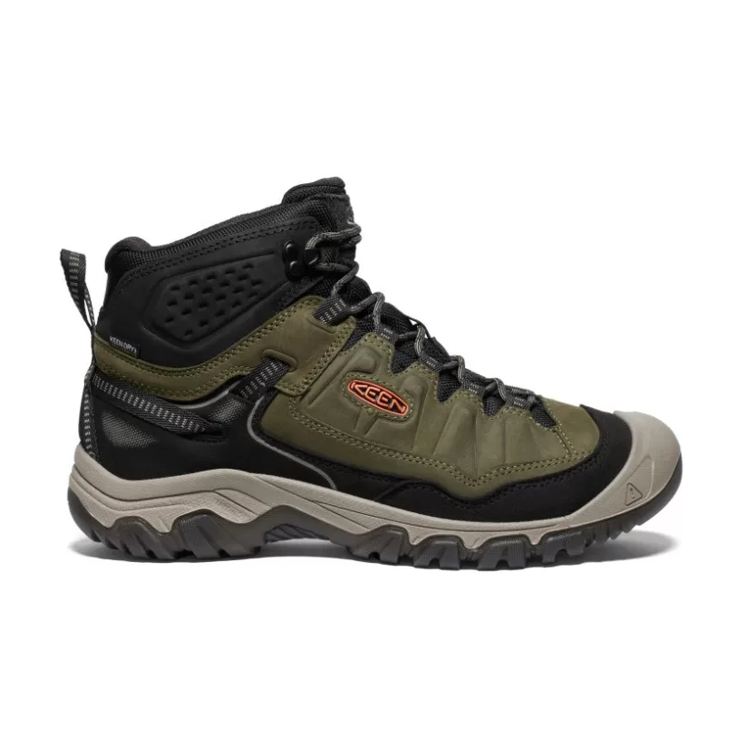Best Sale KEEN Targhee IV Waterproof Hiking Boot Pour Homme   |  Dark Olive/Gold Flame DarkOlive/GoldFlame