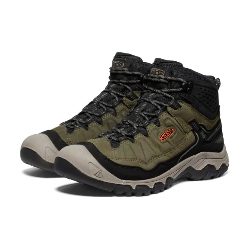 Best Sale KEEN Targhee IV Waterproof Hiking Boot Pour Homme   |  Dark Olive/Gold Flame DarkOlive/GoldFlame