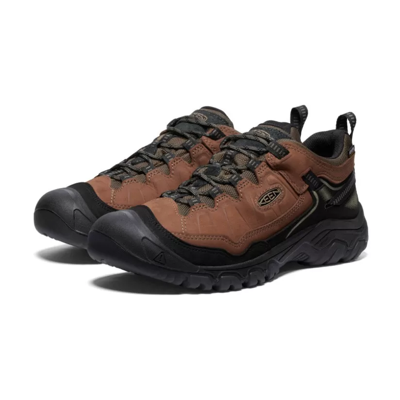 Clearance KEEN Targhee IV Wide Waterproof Hiking Shoe Pour Homme   |   Bison/Black